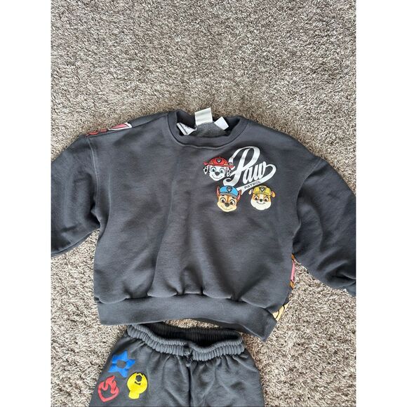 zara kids toddler paw patrol matching set jogger sweatpants/sweatshirt gray 4T - Picture 7 of 9